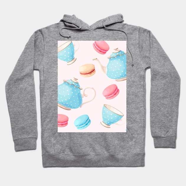 Watercolor Tea Party Hoodie by NewburyBoutique